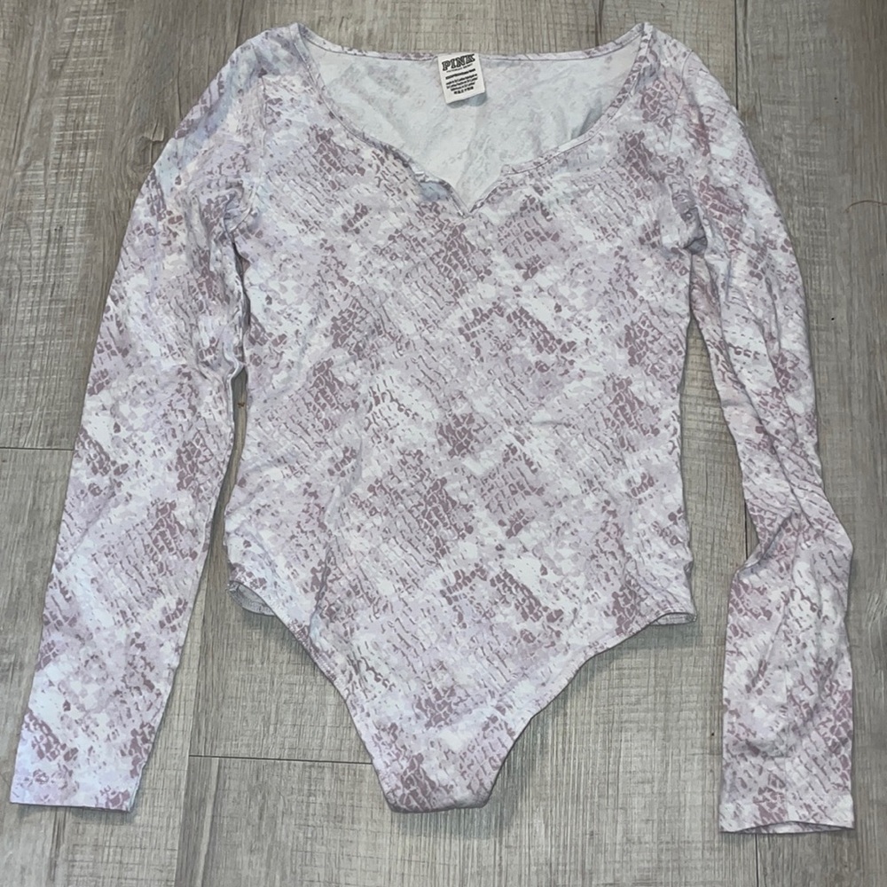 PINK long sleeve bodysuit